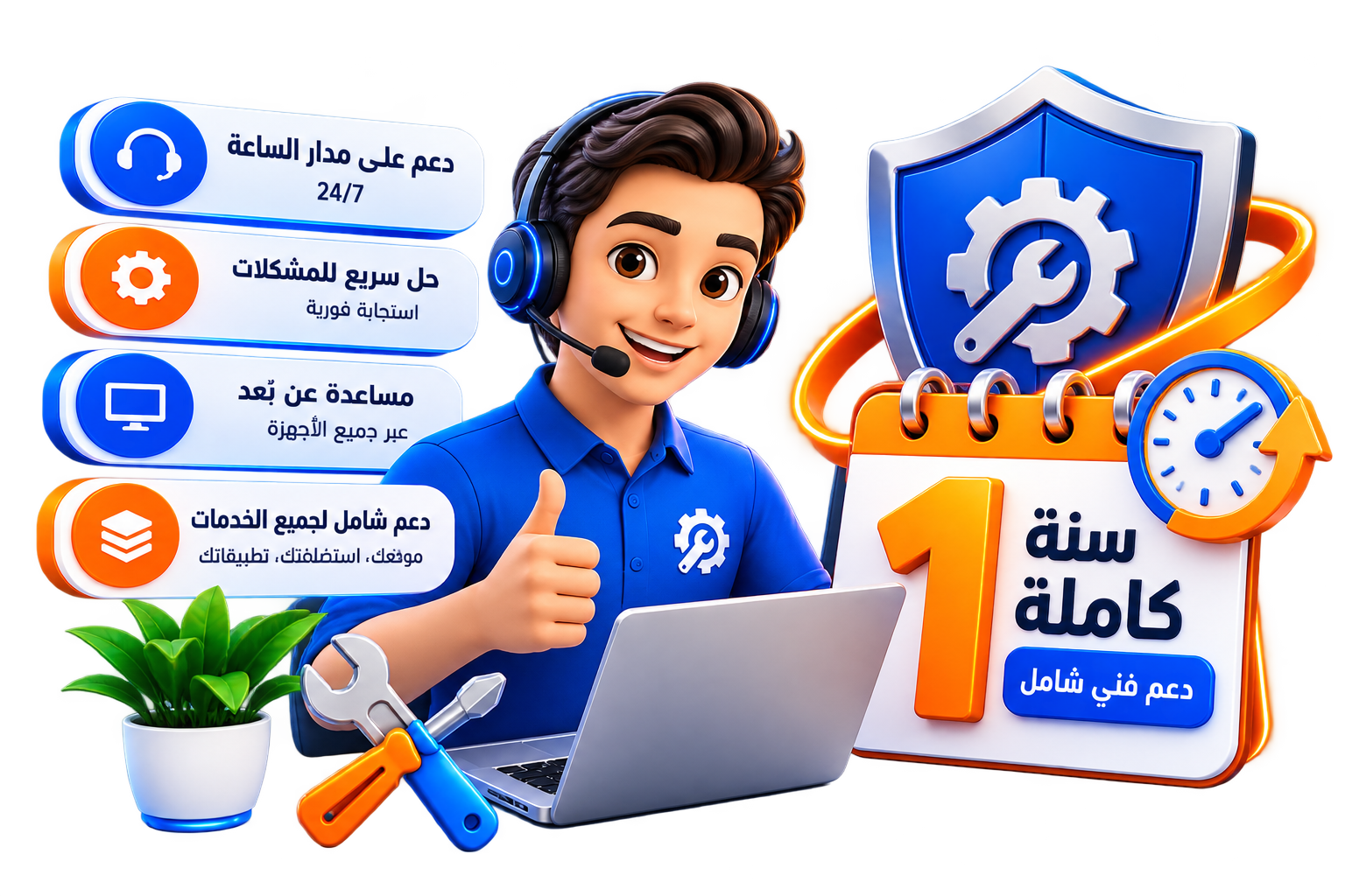 3D Tech Support with One-Year Coverage