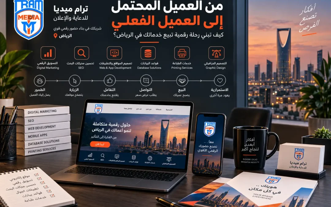 من العميل المحتمل إلى العميل الفعلي: كيف تبني رحلة رقمية تبيع خدماتك في الرياض؟